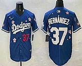Men's Los Angeles Dodgers #37 Teoscar Hernandez Blue 2025 Tokyo Series Limited Jersey,baseball caps,new era cap wholesale,wholesale hats